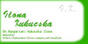 ilona kukucska business card